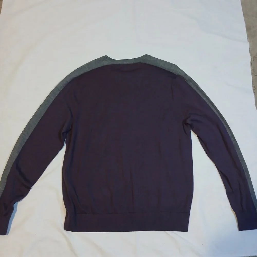 Michael Kors Purple Grey Sweater Long Sleeve Mens‎ XL